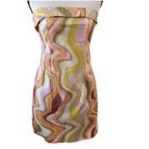 Wild Fable neural wave pattern twill tube bodycon dress size M